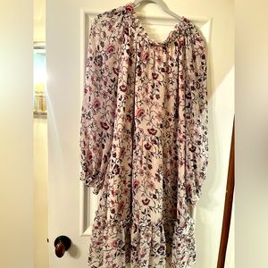 Eliza J long sleeve knee length floral dress.